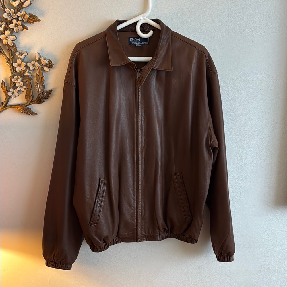 Vintage polo Ralph Lauren lambskin leather jacket